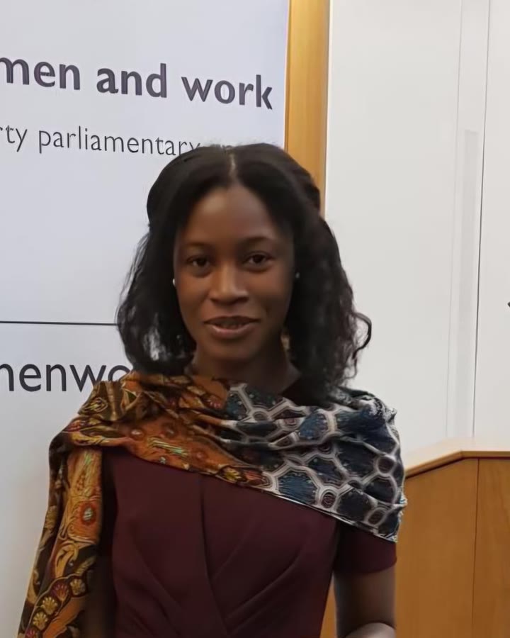 Lala, founder of YELEE, smiling at a Women and Work parliamentary group event